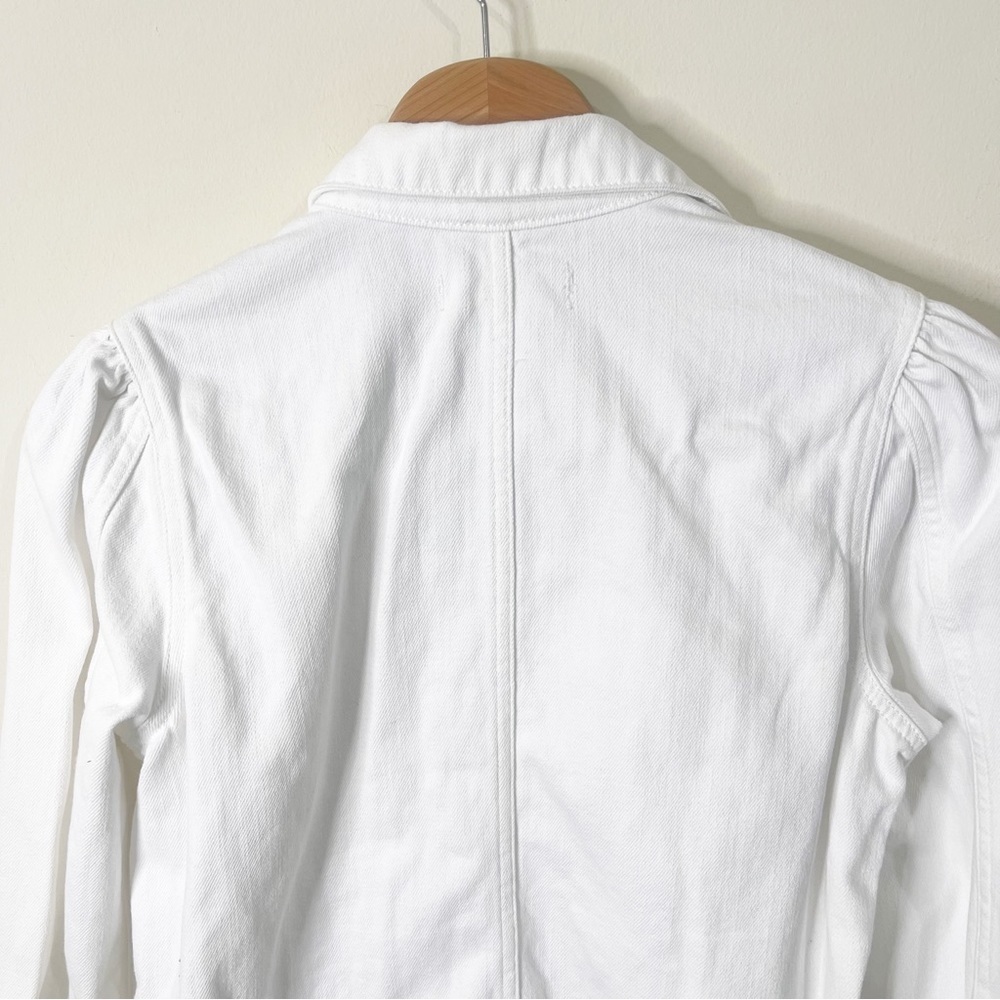 Madewell White Denim Puff-Sleeve Chore Jacket Size XS - Picture 7 of 7